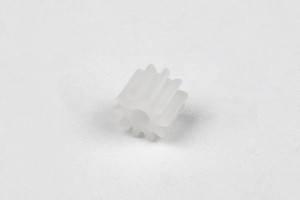 Ingranaggio in nylon a 10 denti / foro 2 mm